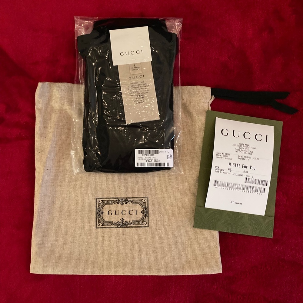 BNWT Authentic Gucci Supremelis GG logo tights- Large